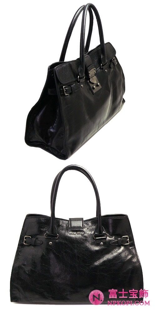 ミュウミュウ miumiu ショルダーバッグ レディース ヴィンテージ レザー ブラック RR1757 VIT.SHINE NERO